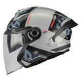 Mt Helmets Kask mt Cosmo Sv Arrow C2 Parlak - Gri - Siyah