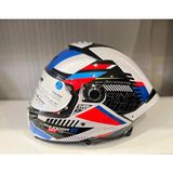 Mt Helmets Kask mt Thunder 4 Sv Luminence A7 Parlak Beyaz/mavi/kırmızı - 2XL - Çok Renkli