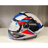 Mt Helmets KASK MT THUNDER 4 SV LUMİNENCE A7 PARLAK BEYAZ/MAVİ/KIRMIZI