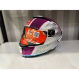 mt Helmets Kask mt Thunder 4 Sv Tears C8 Parlak Inci Beyaz/pembe - XS
