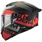 Mt Helmets Kask mt Thunder 4 Sv Waves B5 Mat - 2XL - Kırmızı - Siyah