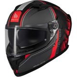 Mt Helmets mt Braker Sv Charm B5 Mat Siyah Kırmızı Kapalı Kask - XL - Renkli