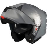 Mt Helmets mt Genesis Sv Pure A12 Parlak Gri Çene Açılır Kask S - 0 - Siyah