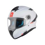 mt Helmets mt Targo S FF106B Solid A0 Matt Pearl White Full Face Motosiklet Kaskı - Beyaz