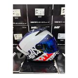 Mt Helmets Mt Thunder 4 Sv Waves A17 Kask Mavi Vizörlü (+1 Şeffaf Vizörlü)