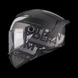 mt Helmets mt Thunder 4 Sv Waves B2 Mat Güneş Vizörlü Gri Full Face Kask - 2XL