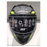 MT Helmets MTS Kask Mts Pro 801 Zombi Güneş Gözlüklü Grey/whıte/yellow