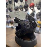Mt Helmets Parlak Siyah Yarım Kask Güneş Vizörlü