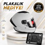 mt Helmets Stinger 2 Solid Full Face Kapalı Kask + Plakalık - Gri