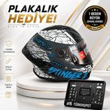 mt Helmets Stinger 2 Solid Full Face Kapalı Kask + Plakalık - Siyah - Yeşil - XL