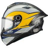 mt Helmets Targo S Outside C3 Kapalı Kask - Siyah - Beyaz - Sarı