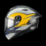 mt Helmets Targo S Outside C3 Parlak Sarı Full Face Kask - XL - Renkli