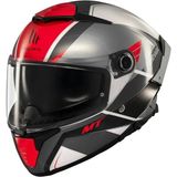 mt Helmets Thunder 4 Sv Freeway A5 Kapalı Kask Gri Beyaz Kırmızı 2XL Beden Özellikli Güvenlik - Gri - Beyaz - Kırmızı
