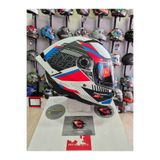 MT Helmets -Thunder 4 SV Luminence A7 Mat Beyaz/Kırmızı/Mavi Kapalı Kask