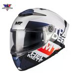 Mt Helmets Thunder 4 Sv Waves A17 Parlak Kapalı Kask
