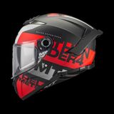 mt Helmets Thunder 4 Sv Waves B5 Mat Güneş Vizörlü Full Face Kask - Siyah - Açık Gri - Kırmızı