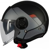 mt Helmets Viale Sv Advance B41 Açık Kask - Siyah - Gri