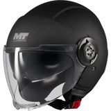 mt Helmets Viale Sv Pure A1 Açık Kask - XL - Siyah