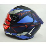 Mt Kask Mt Revenge 2 Hector Garzo A7 Mat Mavi Şeffaf Vizörlü V14B - Siyah Cam Hediye - XL
