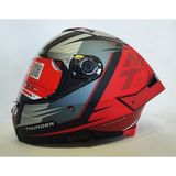mt Kask mt Thunder 4sv Pental B5 Mat Red Grey - Iç Güneş Vizörlü - XL