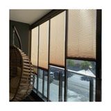 MT Plise Perde (Kolay Yapışkanlı Montaj) Katlanabilir Cam Balkon Perdesi -Ofis-Ev Perdesi - Açık Kahverengi - 70 x 100 cm