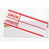 MT Pvc Arkası Yapışkanlı Raf Önü Etiketliği + Silinebilir Raf Etiketi 50'li