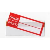 MT Pvc Arkası Yapışkanlı Raf Önü Etiketliği + Silinebilir Raf Etiketi