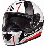 MT Rapide Duel Gloss Full Face Beyaz Siyah Motosiklet Kaskı