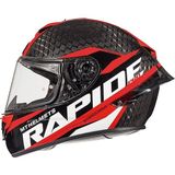 Mt Rapide Pro Carbon C5 Gloss Full Face Motosiklet Kaski Kirmizi 2Xl
