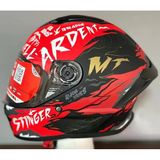 Mt Stınger 2 Ff - 126 Ardent B5 Matt Kapalı Kask Mat Siyah - Kırmızı