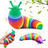 mt Store 01 Eğlenceli Emekleme,eklemli Esnek Tırtıl Duyusal Giderici Esnek El Oyuncağı Interaktif Bebek ve Çocuk Oyuncağı - standart