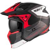 mt Streetfighter Sv Totem B15 Çene Açılır Kask - Siyah - Kırmızı - Beyaz