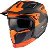 mt Streetfighter Sv Totem B4 Çene Açılır Kask - Siyah - Turuncu
