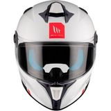 mt Targo S Solid A0 Mat Kapalı Motosiklet Kaskı - Beyaz