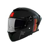 MT Thunder 4 Sv Mil C2 Şeffaf Vizörlü Mat Siyah Motosiklet Kaskı - XL