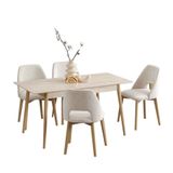 MT5105 Ortadan Açılır Masa Takımı 75x120 Traverten-Kahve