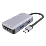MT87 6in1 USB 3.1 Type-C Çoklayıcı Otg Kart Okuyucu Mac iPhone 15 16 ile Uyumlu Metal Kasa