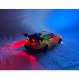 MT93 Uzaktan Kumandalı Şarjlı Duman Atan Oyuncak Araba 18 cm Boyunda LED Işıklı - Sarı