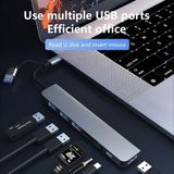 MT96 Otg Kablolu Çoklayıcı Type-C USB Girişli 8in1 Adaptör Hub Çoğaltıcı Kart Okuyucu Aux