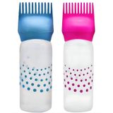 MTA HİGH-TECH 2 Adet Saç Boyama Şişesi – Tarak Uçlu Uygulama Aparatı, Kademeli Renkli Plastik Sıkmalı Şişe Aplikatör Fırçası Saç Boyası Ev Salon için 170 ml Pembe - Mavi