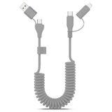 MTAKYA Sarmal Yıldırım Kablosu, 2'li Paket, 3 FT, Araba için iPhone Kablosu, Apple CarPlay Kablosu [MFi Sertifikalı], iPhone 14/13/12/11, iPad, AirPods ile Uyumlu Kısa USB - Lightning Şarj Kablosu