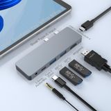 MTAKYA Surface Pro 9/Pro 8/Pro X Bağlantı İstasyonu, 6-in-2 Microsoft Surface Pro USB Hub Adaptörü ile 4K@60HZ HDMI Ekran, 100W Thunderbolt 4 Bağlantı Noktası, 3* USB (5Gbps), 3.55mm Ses, Surface Pro
