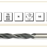 MTE B00000000300 Makina Takım 3 mm HSS DIN 338 Silindirik Saplı Haddeli Matkap Ucu