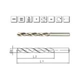MTE B00002102150 Makina Takım 21.5 mm HSS DIN 338 Silindirik Saplı Taşlanmış Matkap Ucu