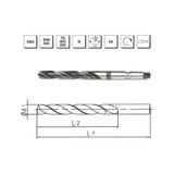 MTE B00004002450 Makina Takım 24.5 mm HSS DIN 345 Mors Konik Saplı Matkap Ucu