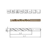 MTE B00005000550 Makina Takım 5.5 mm HSS-E DIN 338 Silindirik Saplı Altın Seri Matkap Ucu