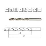 MTE B00007001380 Makina Takım 13.8 mm HSS DIN 338 Silindirik Saplı Taşlanmış Matkap Ucu