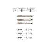 MTE B00100101429 W 9/16 inç HSS MTE Normu Whitworth Normal Vidalı 3'lü Takım Kılavuzu