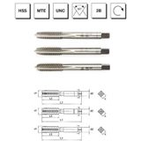 MTE B00100142540 1 inç HSS MTE Normu USA Normal Vidalı 3'lü UNC Takım Kılavuzu