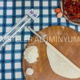 MTE HOME 100 Cm Gri Eloksallı Metal Paslanmaz Alüminyum Oklava